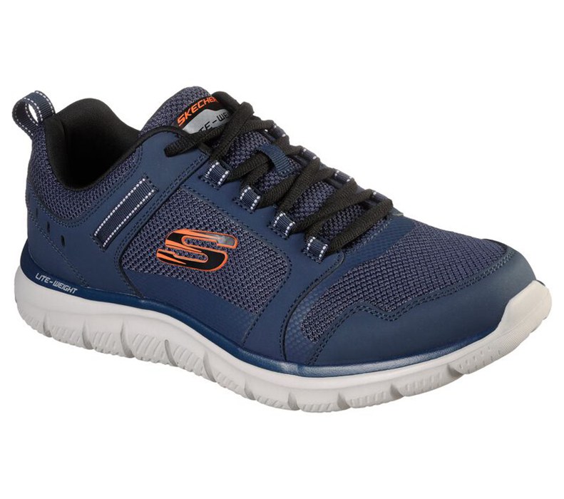 Skechers Herr Marinblå/Orange Sneakers - Track - Knockhill - Sverige (UCKNQ-6085)